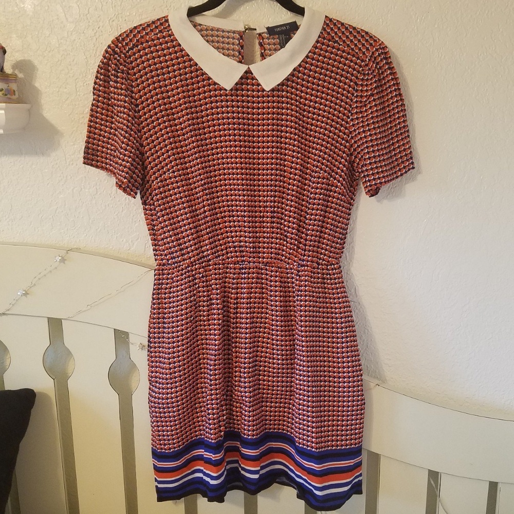 Houndstooth striped dress